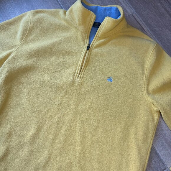Brooks Brothers Yellow 1/3 Zip Pullover Sweater - Size Large - Picture 4 of 7